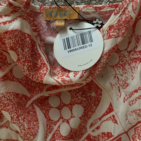 VRG girl love language bias cut mini dress Java. Size US 8. NWT - Picture 5 of 5